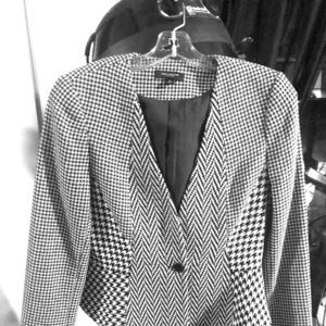 Ann Taylor black and white suit